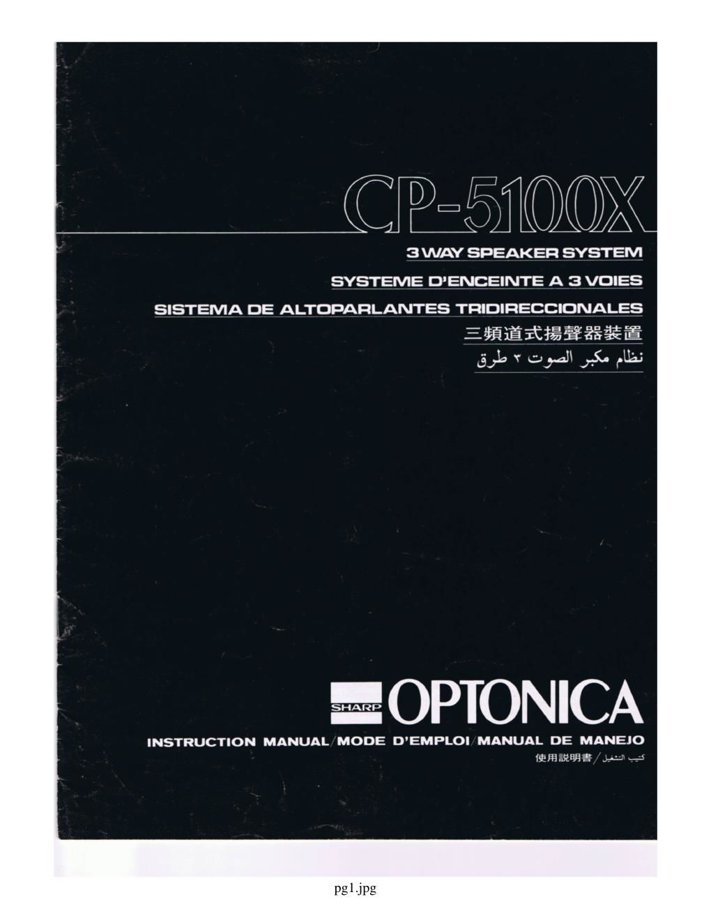 optonica cp 5100 owners manual