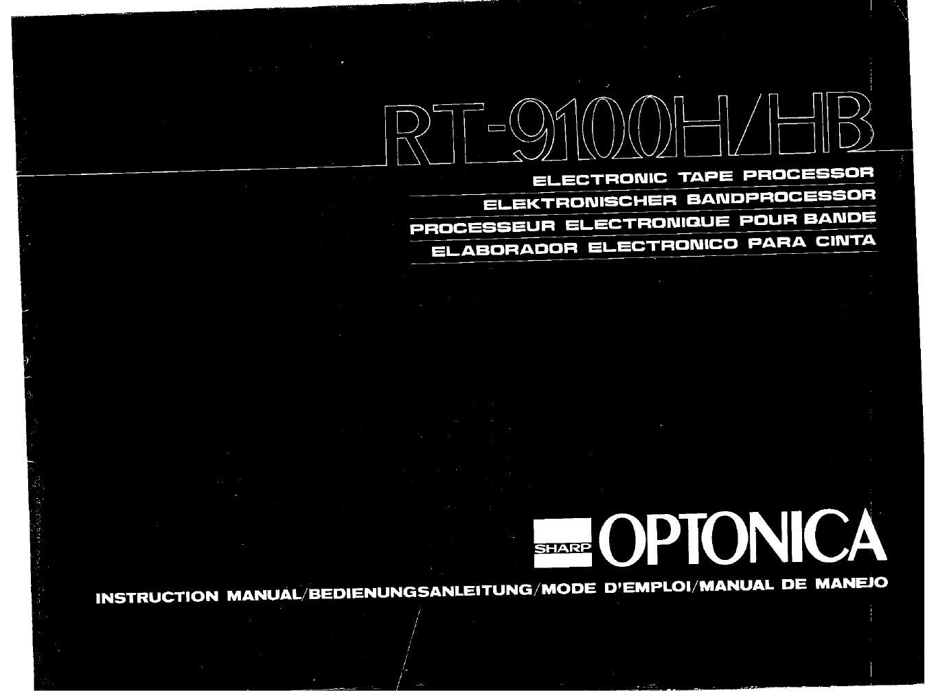 optonica rt 9100 hb owners manual