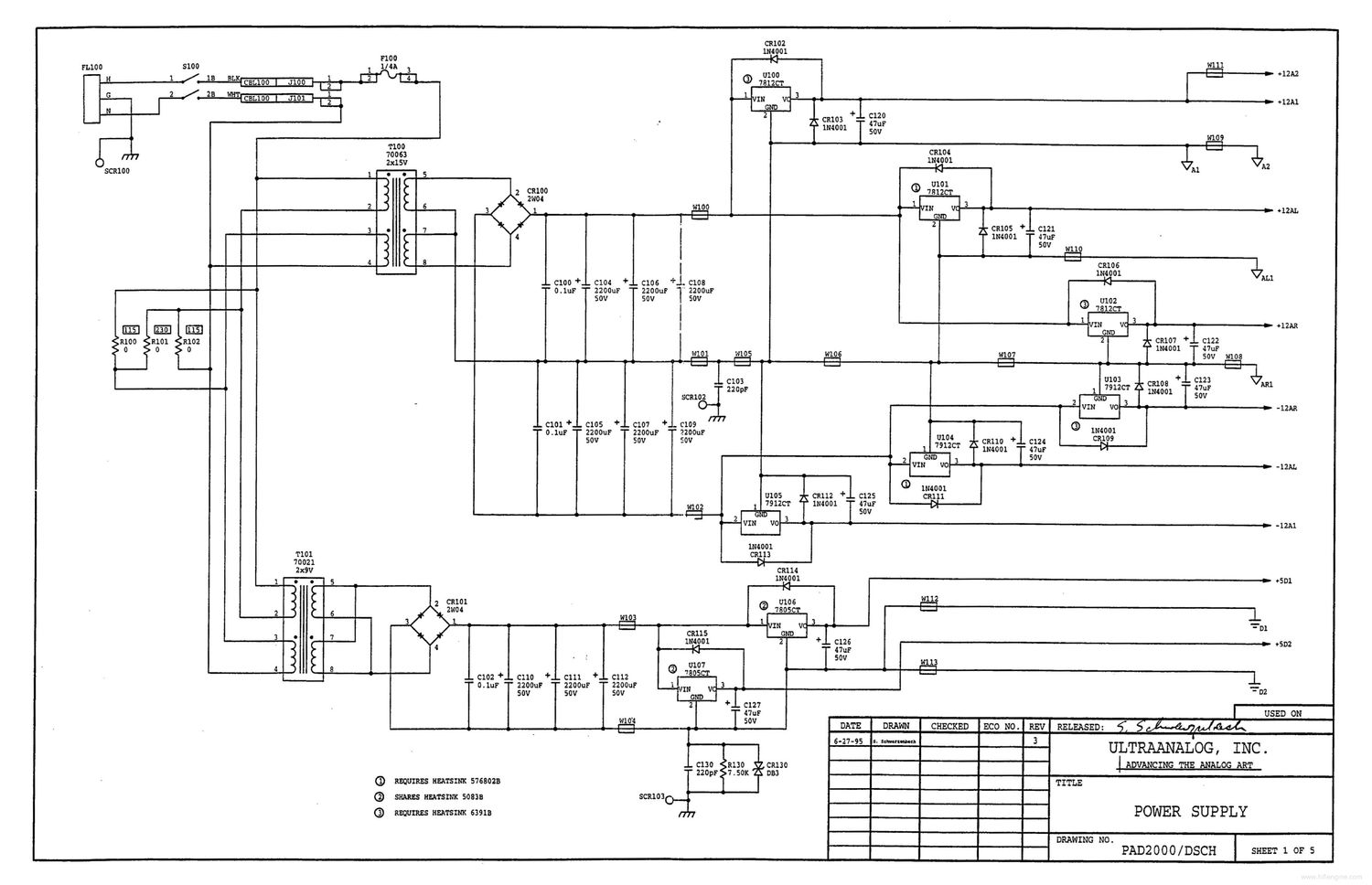 parasound d ac 2000 schematics