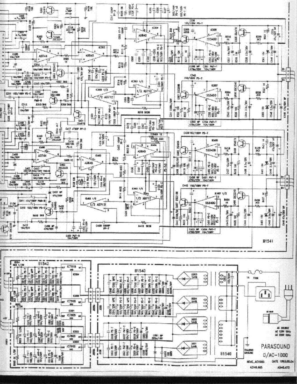 parasound dac 1000 schematic