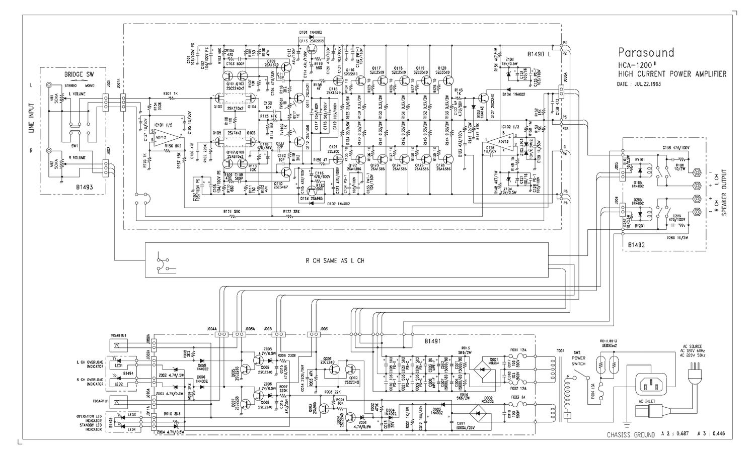 parasound hca 1200 ii schematic