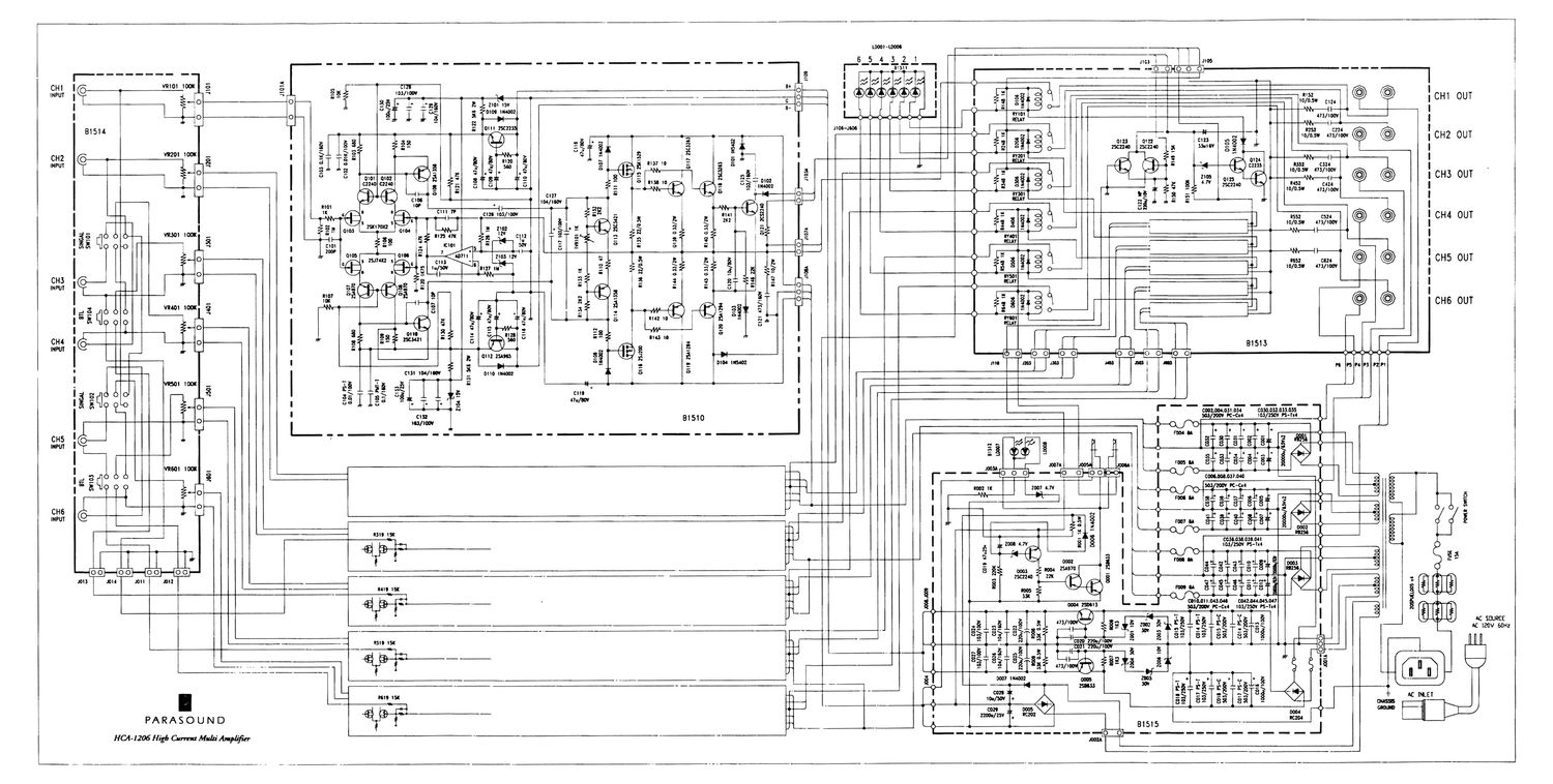 parasound hca 1206 schematic en