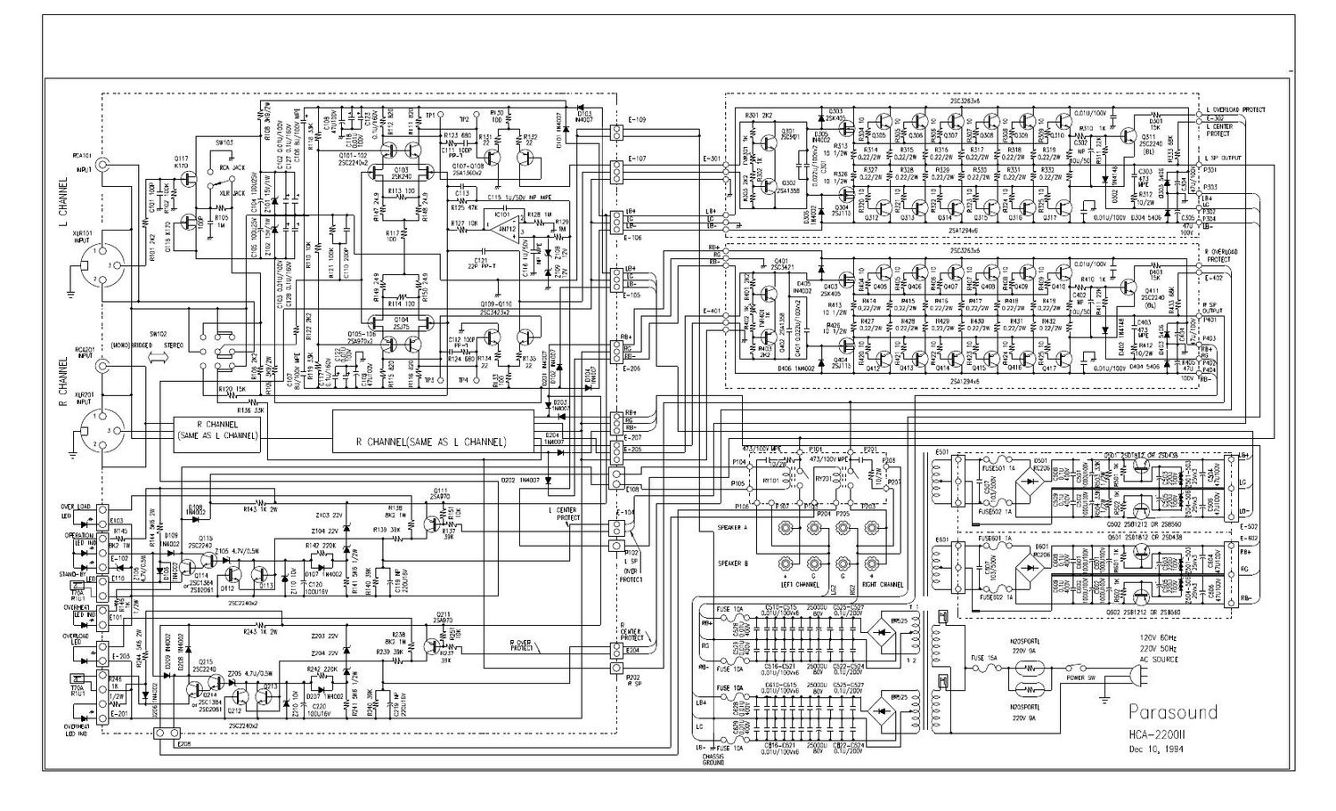 parasound hca 2200 ii schematic