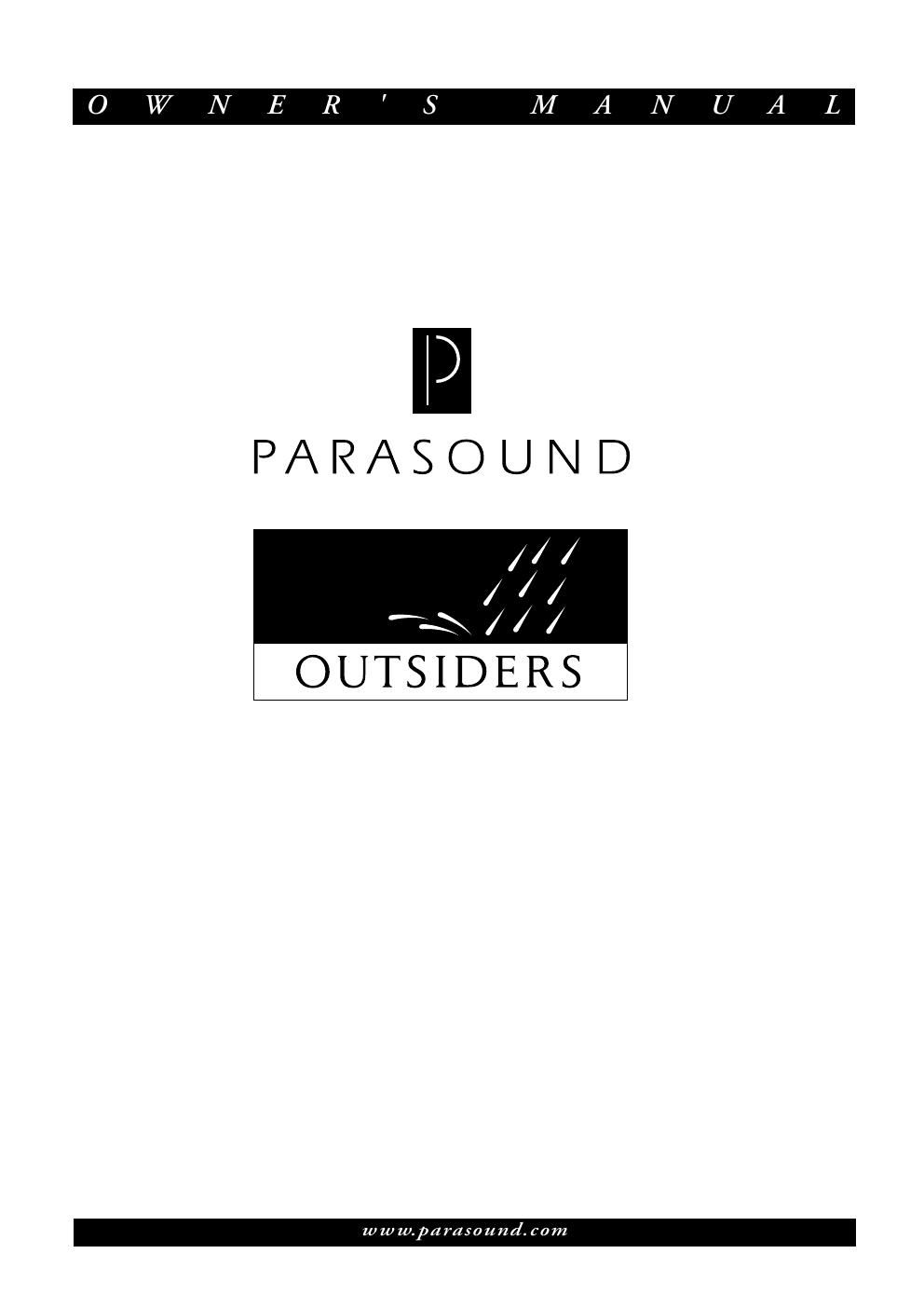 parasound outsider owners manual