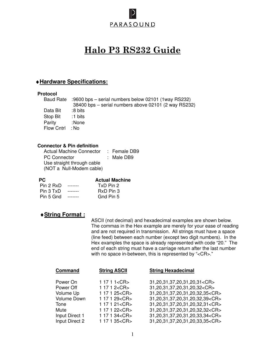 parasound p 3 service manual