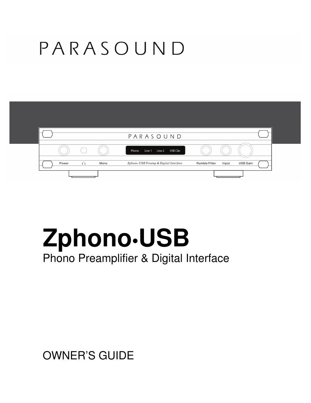 parasound zphono usb en