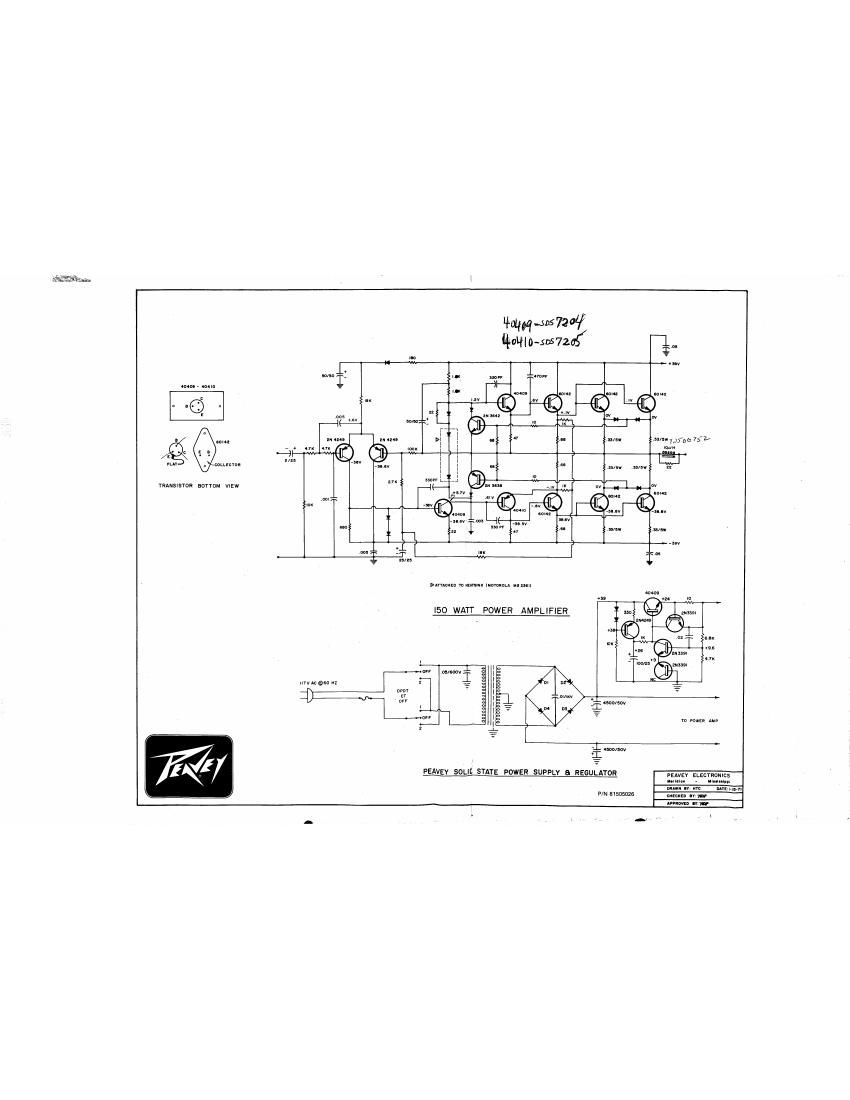 Peavey 300 1 71 Power Module Schematic