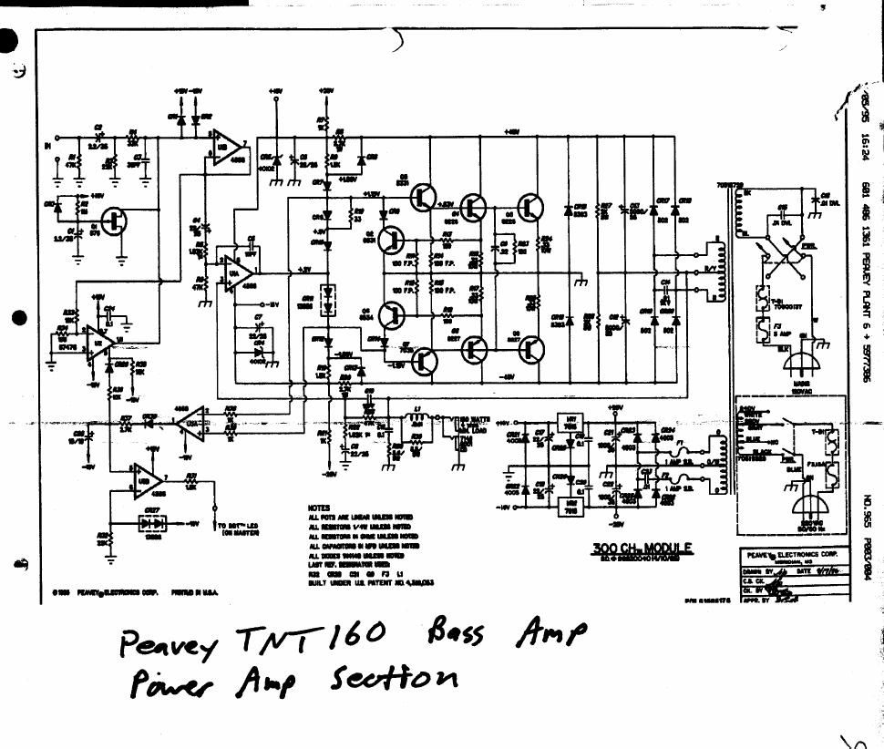 Peavey 300CH Power Module Schematic