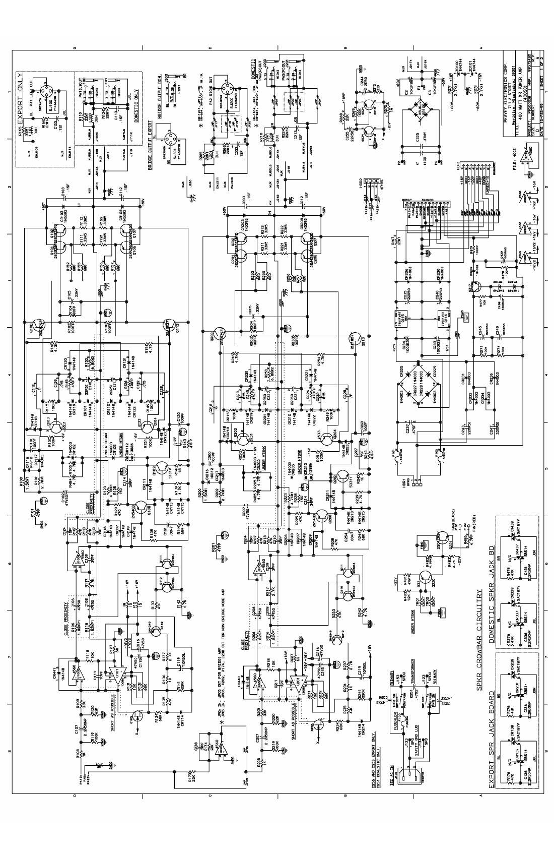 Peavey 400SC Power Module Schematic