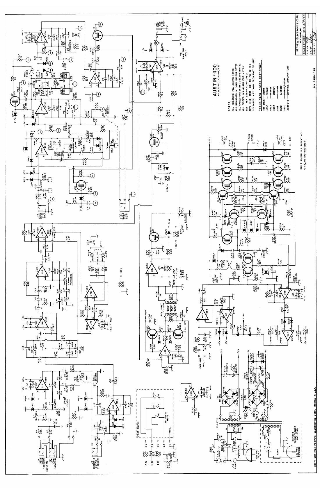 Peavey Austin 400 Schematic