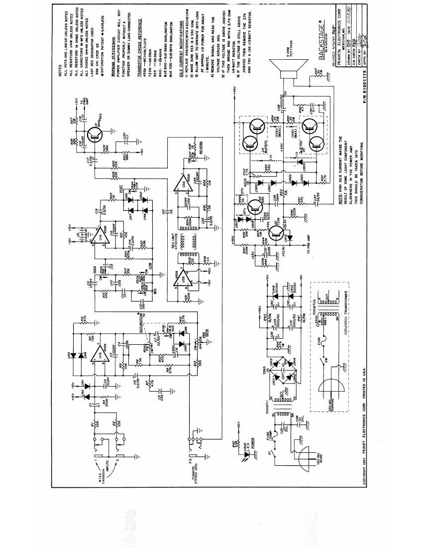 Peavey Backstage 4 84 Schematic