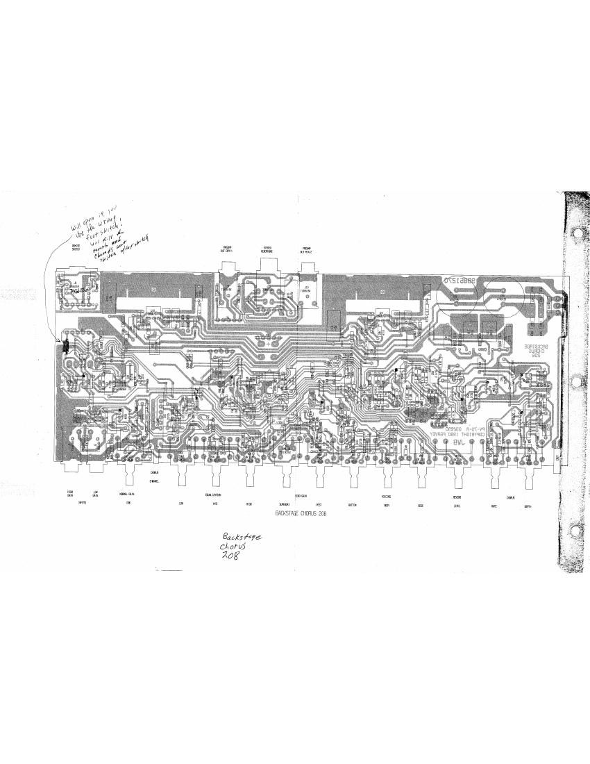 Peavey Backstage Chorus 208 Schematic