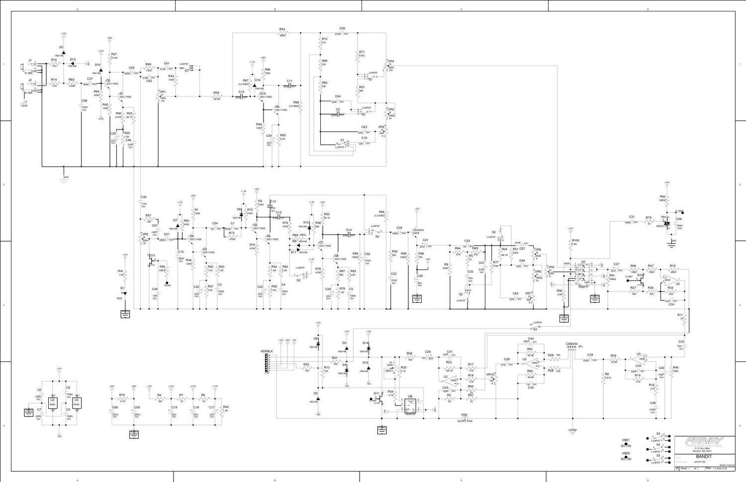 Peavey Bandit Envoy Preamp 1 06 Schematic