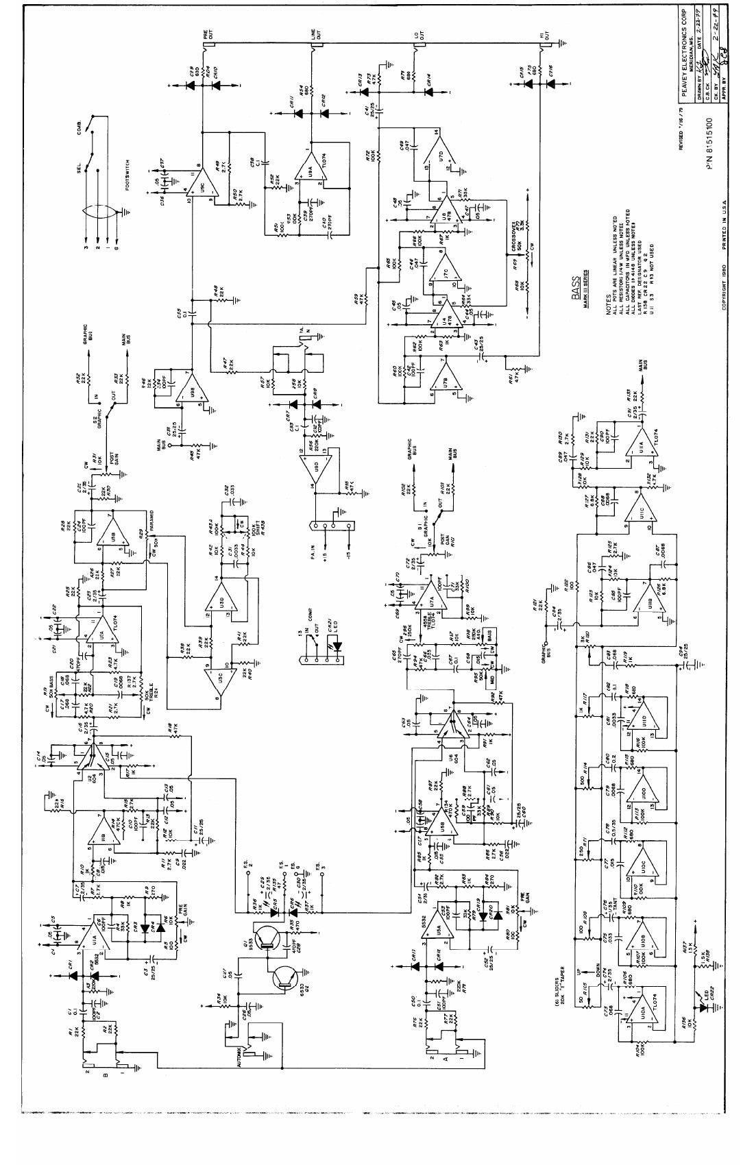 Peavey Bass MK III Schematics