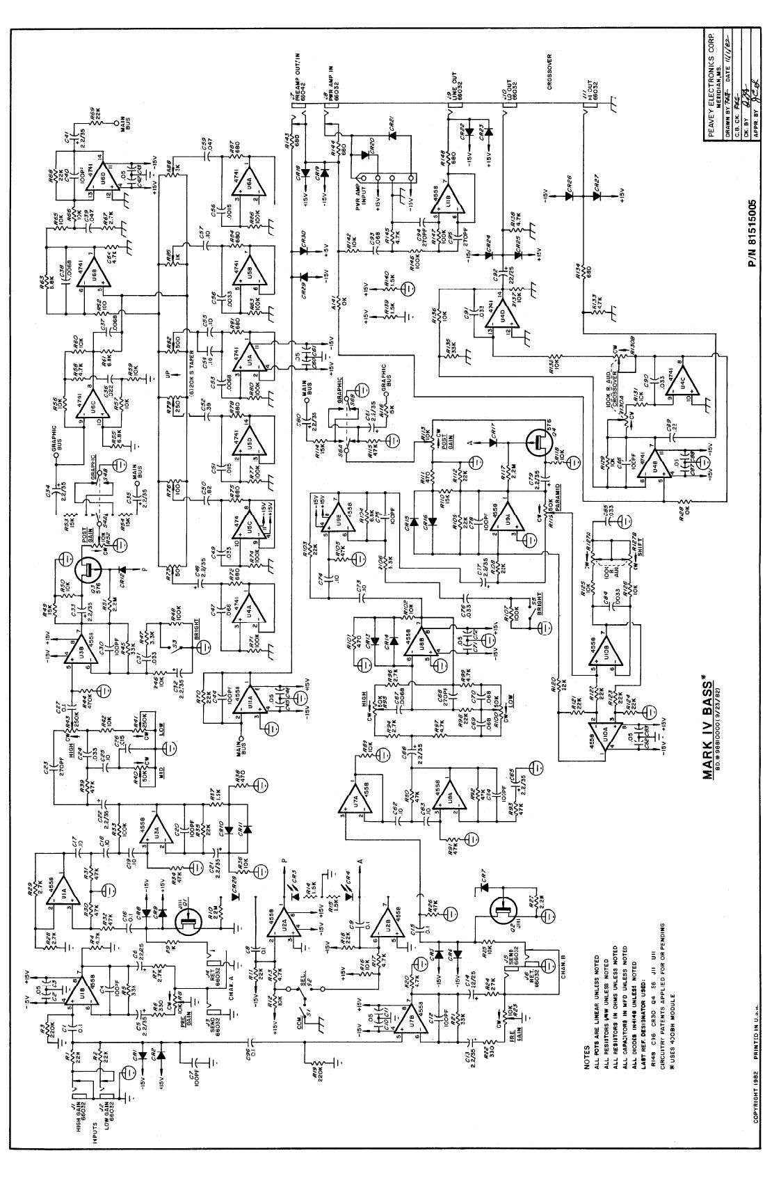 Peavey Bass MK IV Schematics