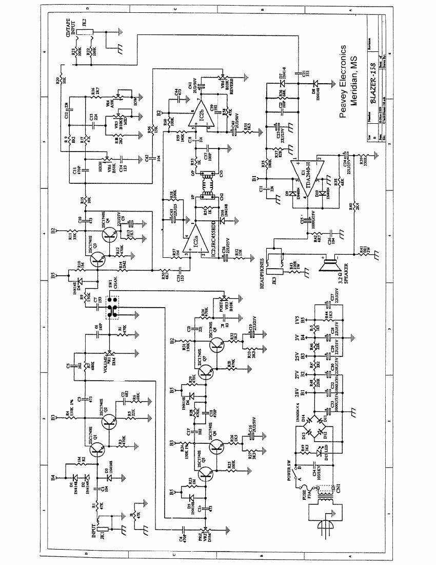 Peavey Blazer 158 Schematic