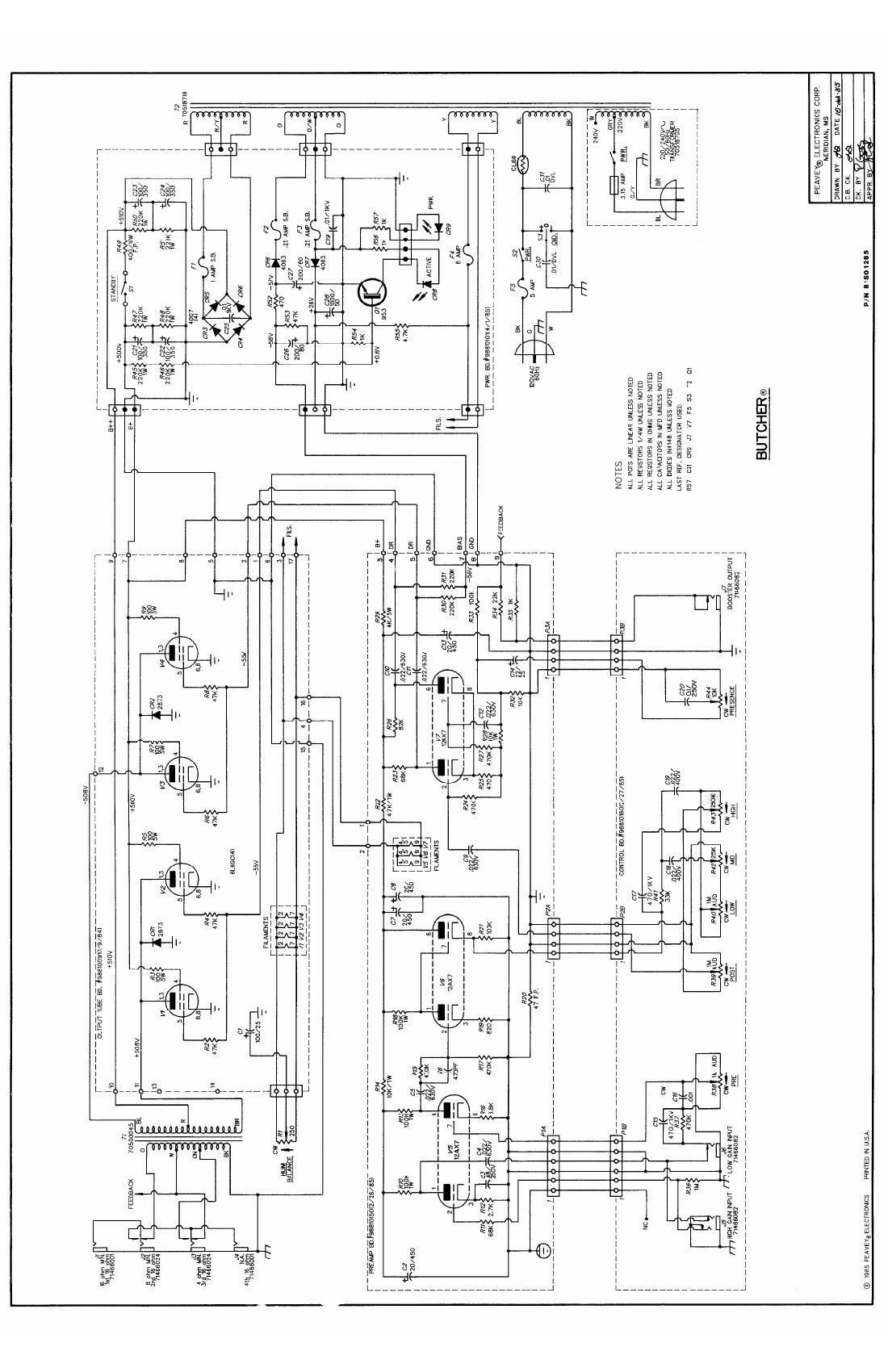 Peavey Butcher Schematic