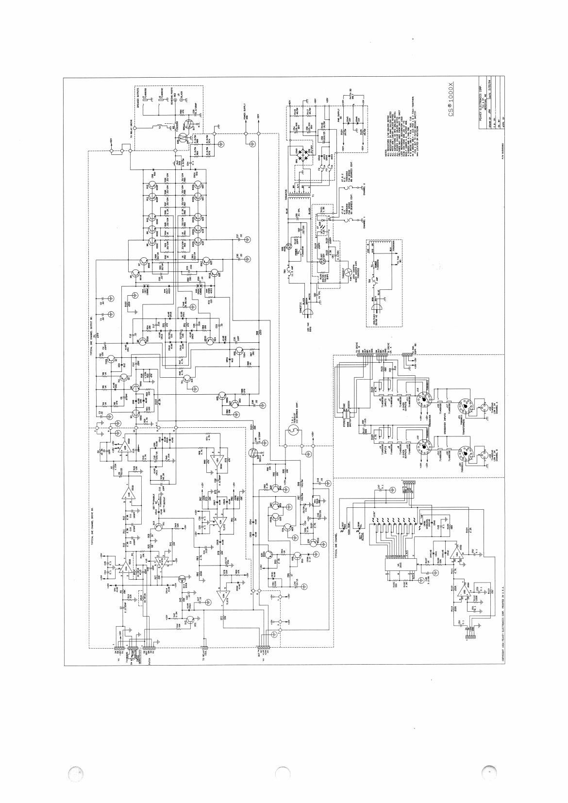 Peavey CS 1000X Schematic