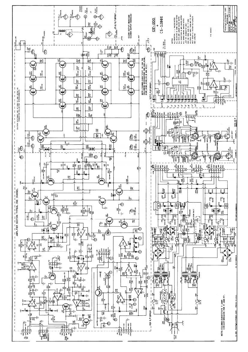 Peavey CS 1200 1200X Schematic