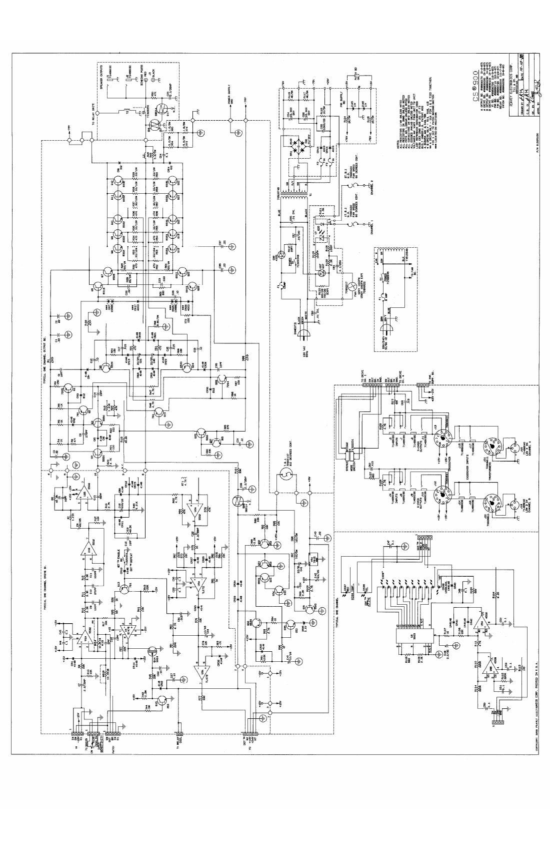 Peavey CS 900 Schematic