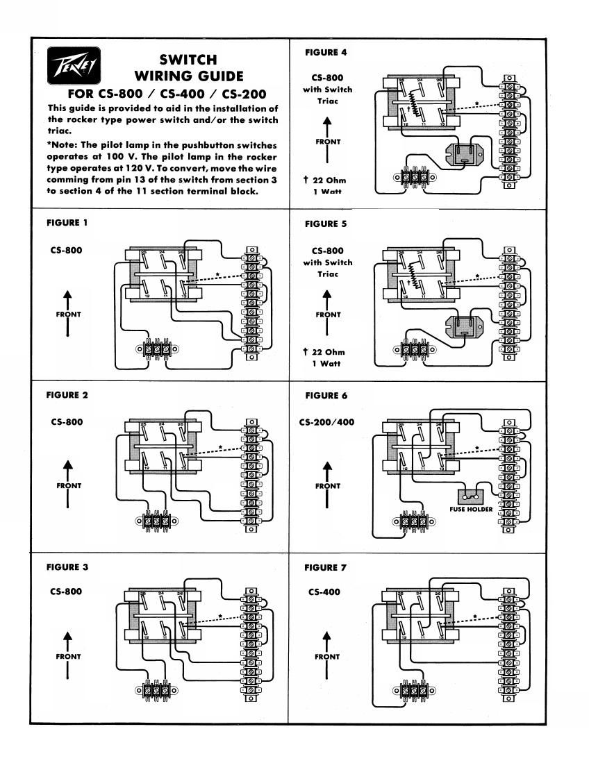 Peavey CS Series Switch Wiring Guide
