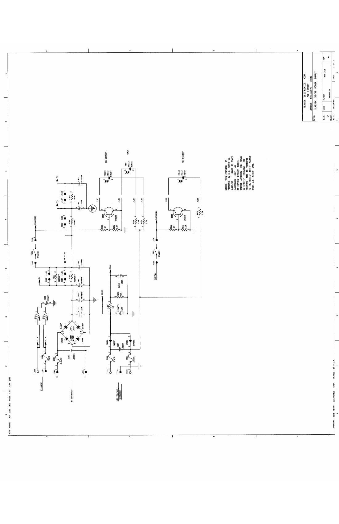 Peavey Classic 50 50 Power Amp Schematics