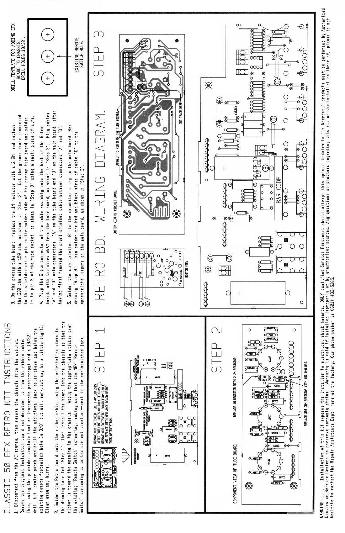 Peavey Classic 50 EFX Retro Board Service Manual