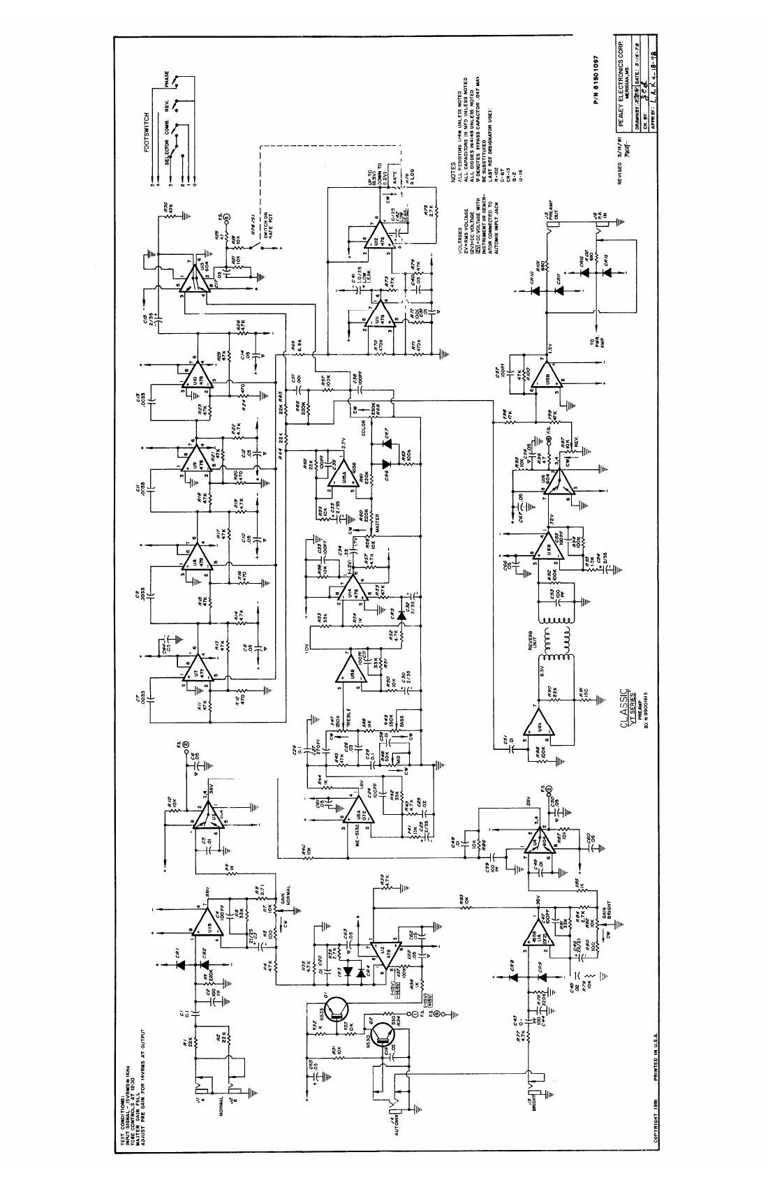 Peavey Classic VT Series 3 78 Schematics