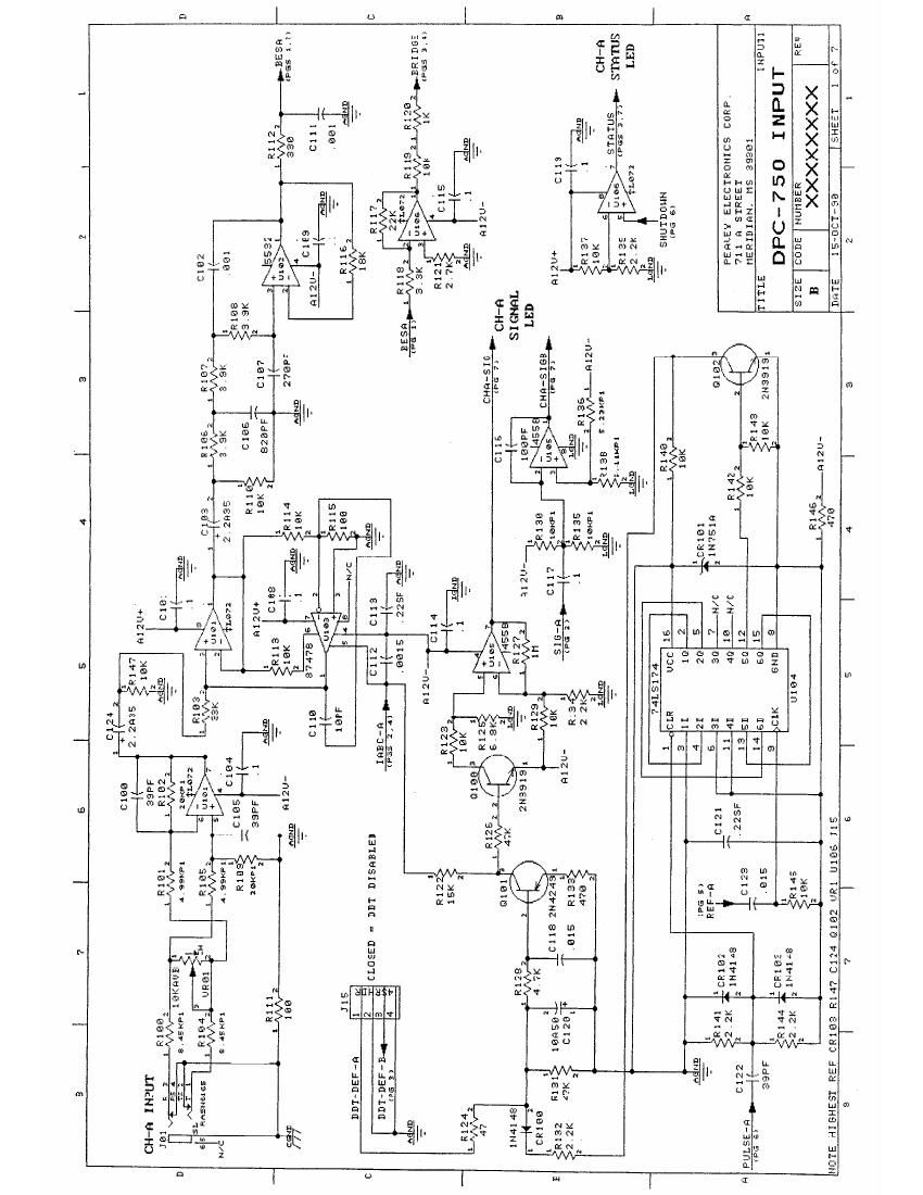 Peavey DPC 750 Input Schematics