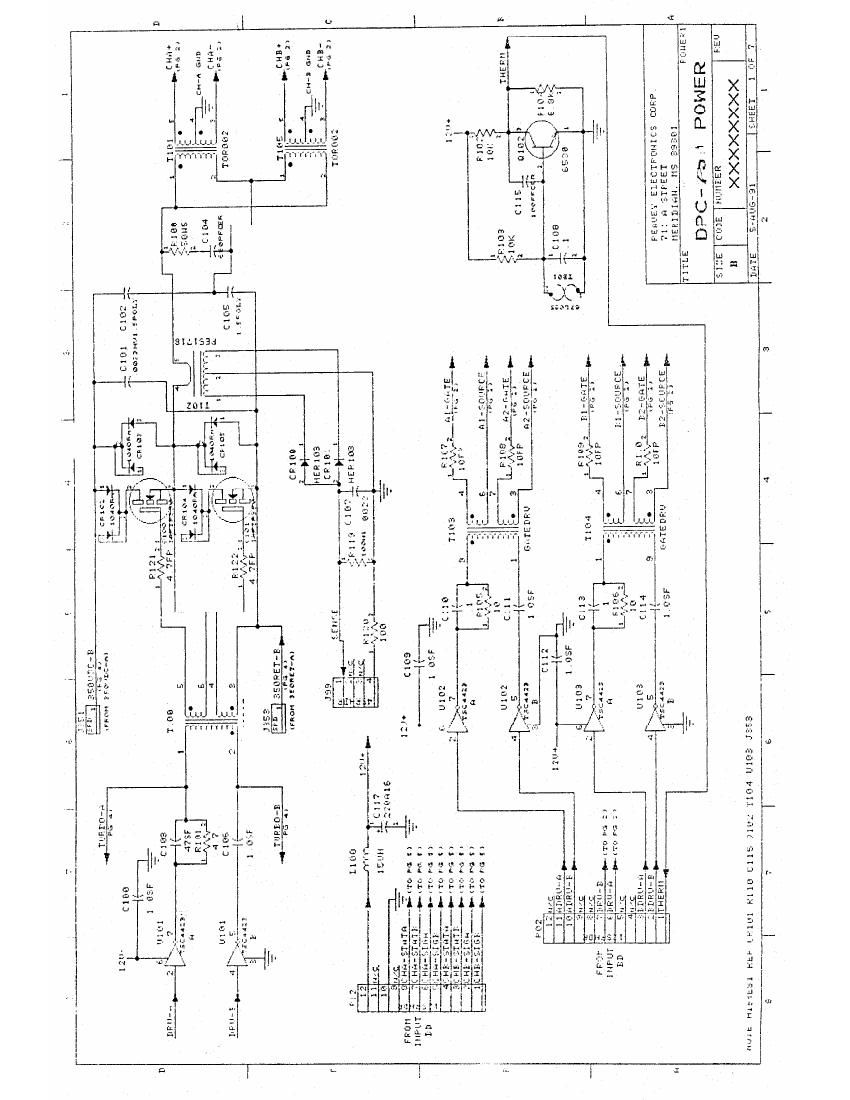 Peavey DPC 750 Power Schematics