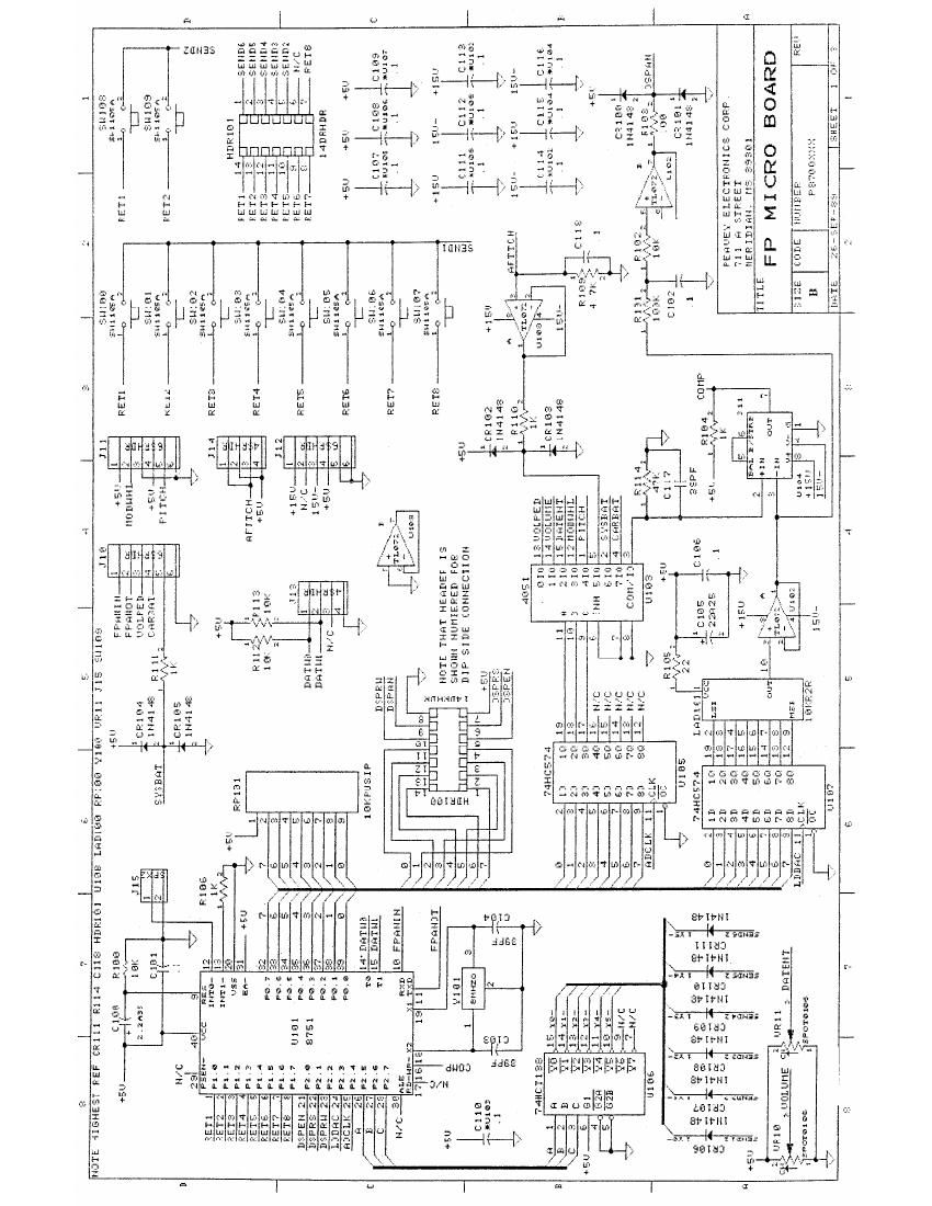 Peavey DPM3 Main Schematics