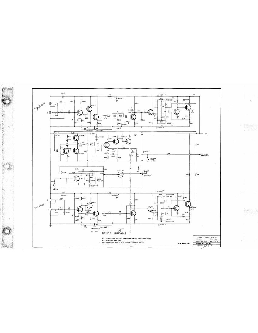 Peavey Deuce A Series 9 70 Schematics