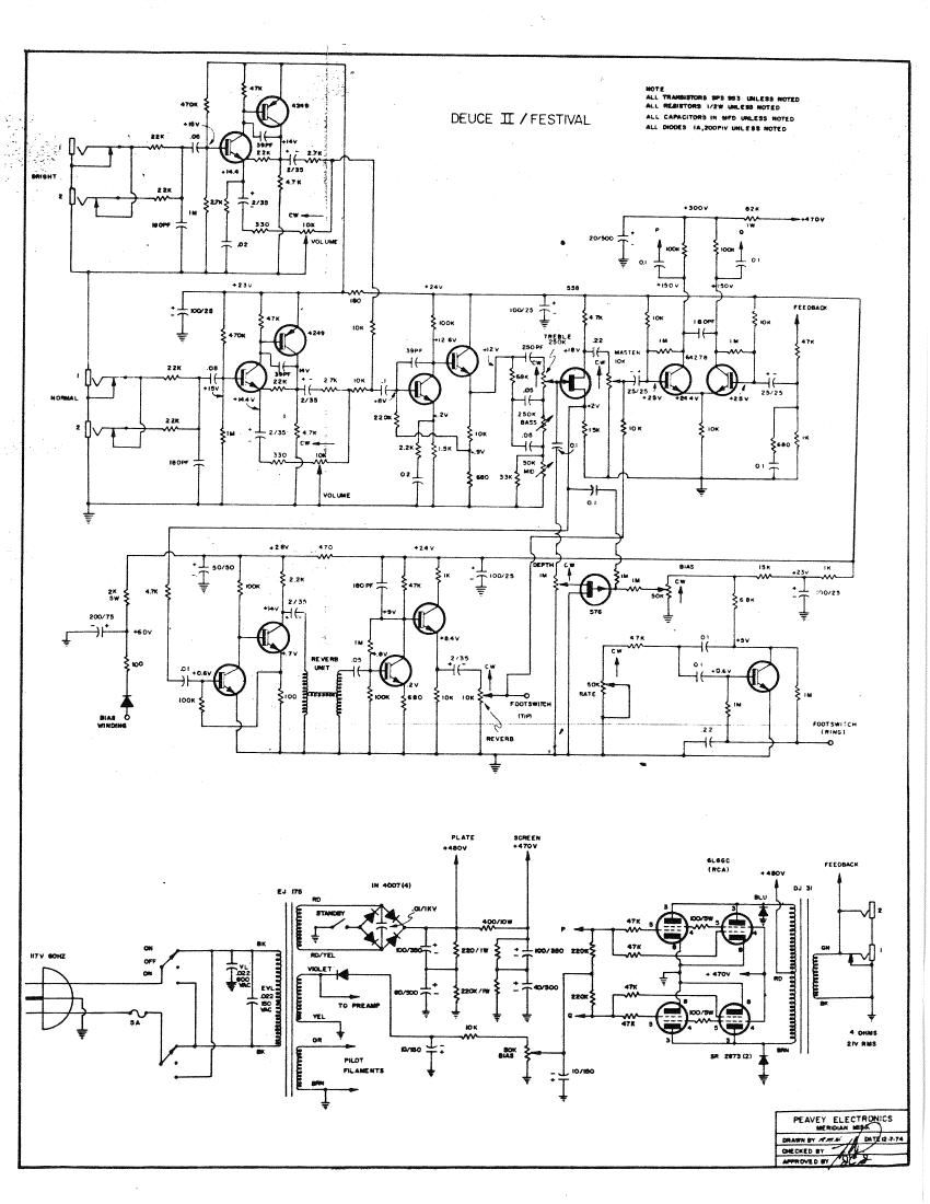 Peavey Deuce II Festival Schematic