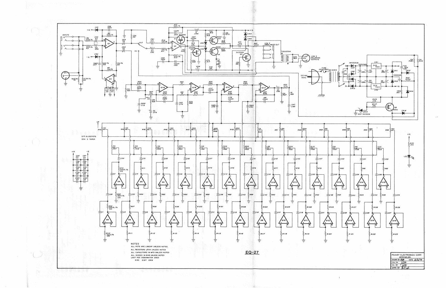 Peavey EQ 27 Schematic