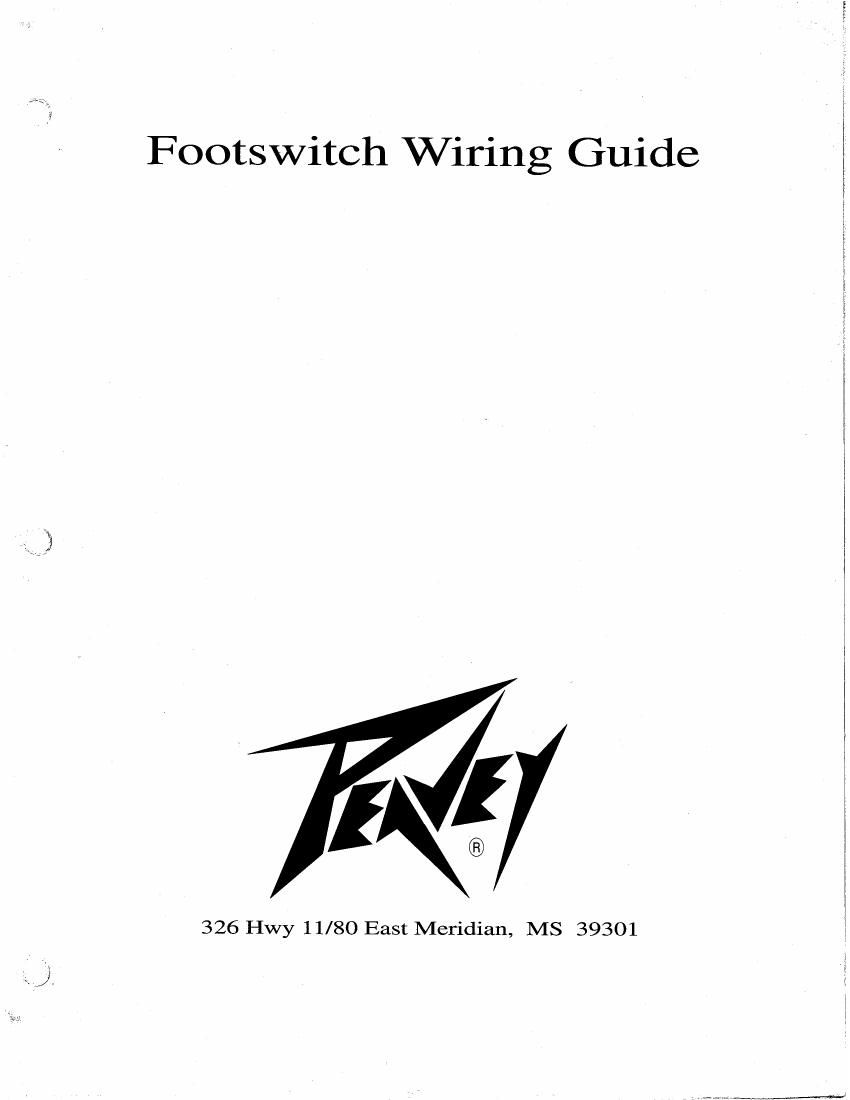 Peavey Footswitch Wiring Guide 5 95 