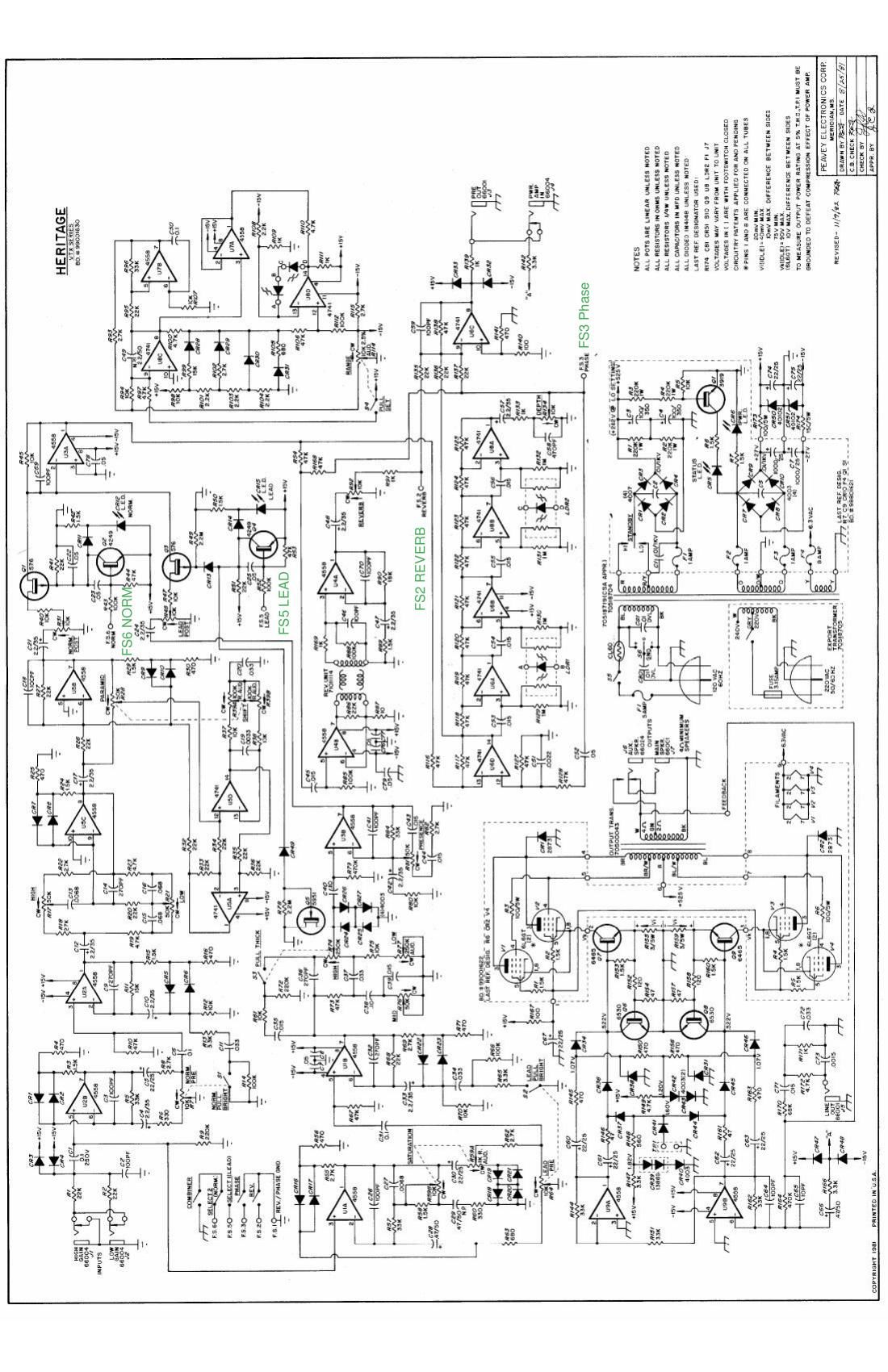 Peavey Heritage vtx schematic ANNO