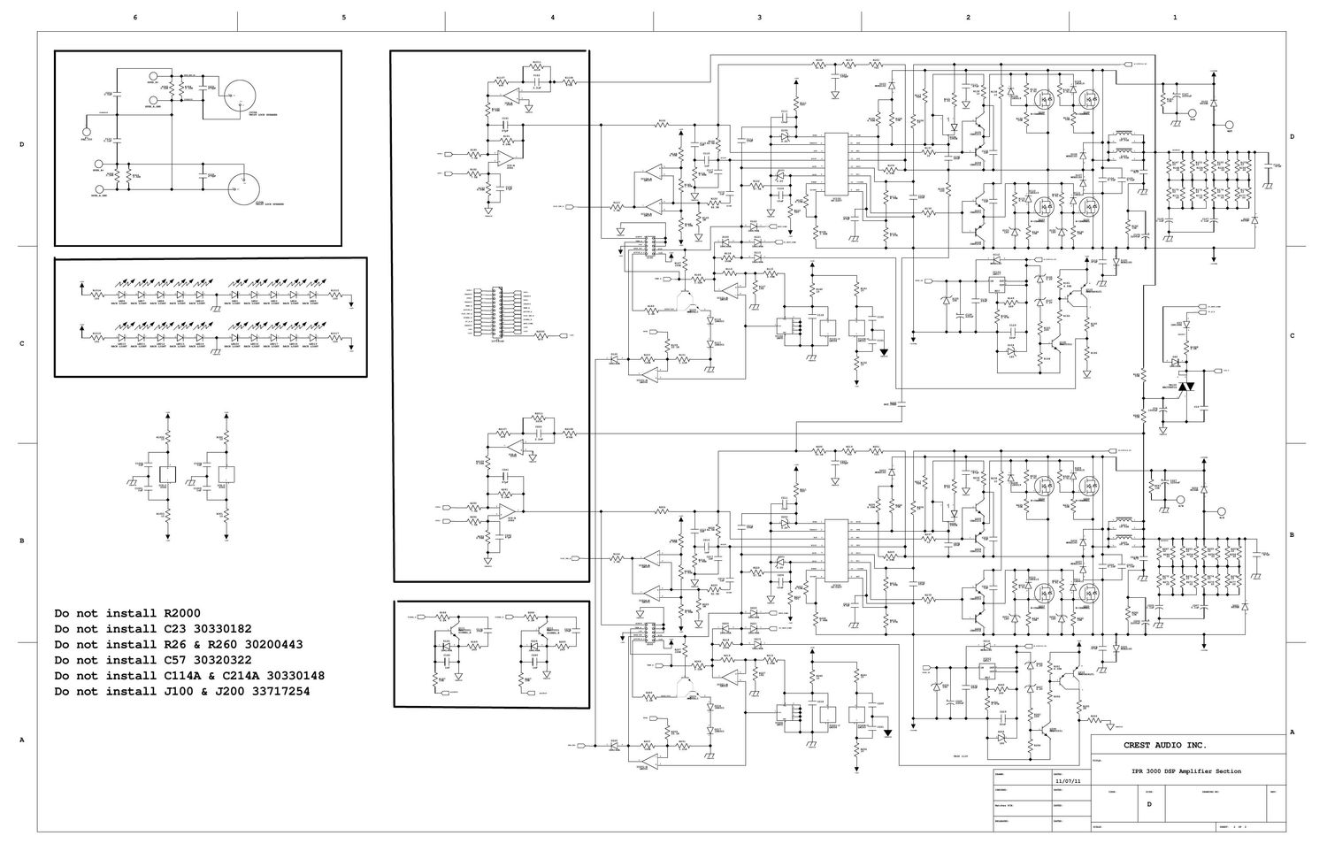 Peavey IPR 3000 DSP Schematics