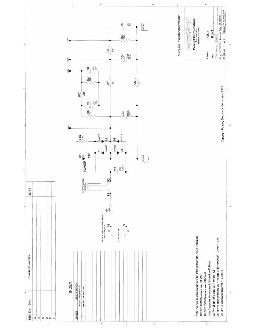 Peavey KB 1 Schematics