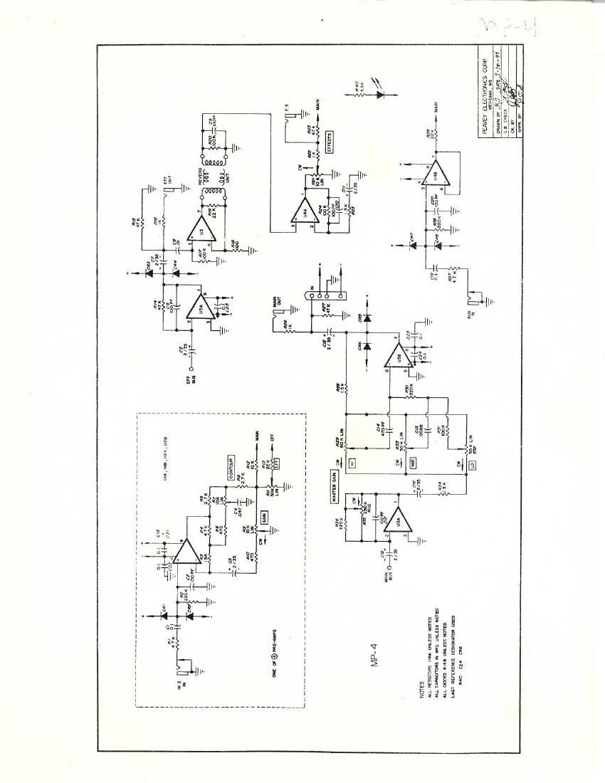 Peavey MP 4 Schematic