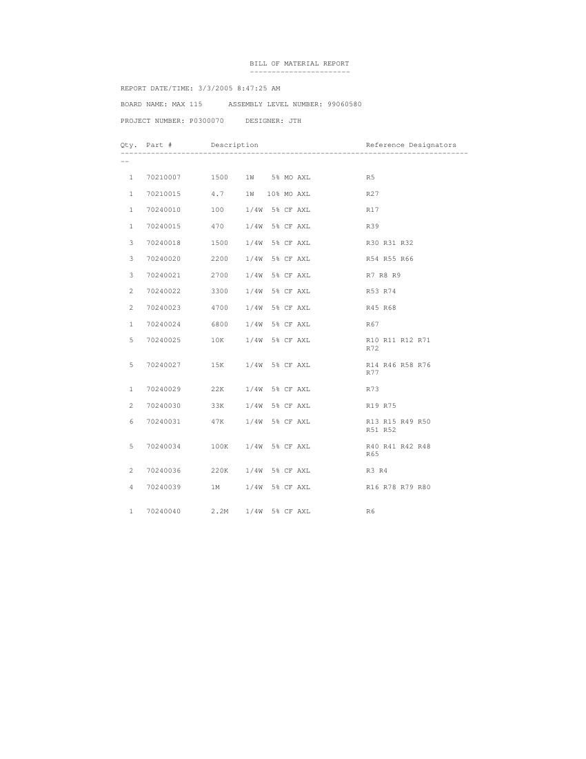 Peavey Max 115 Schematic