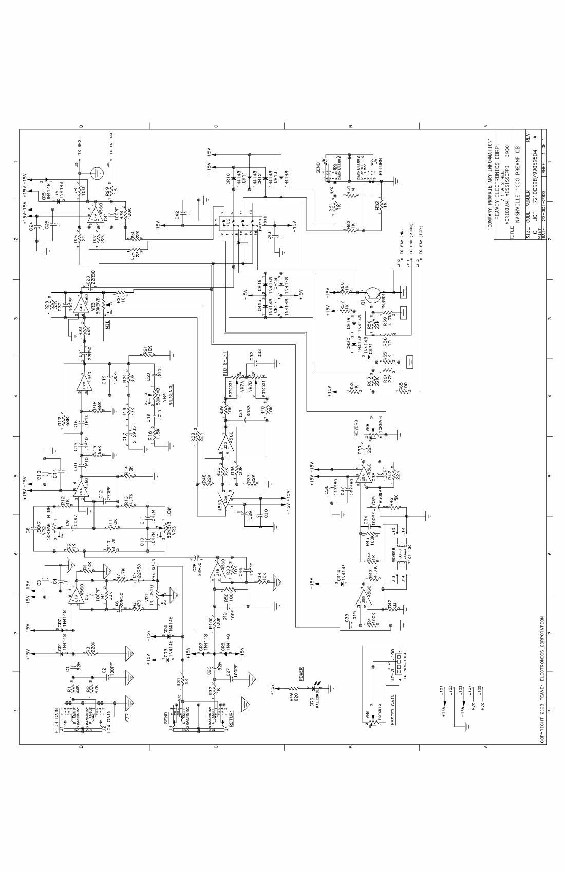 Peavey Nashville 112 Service Manual