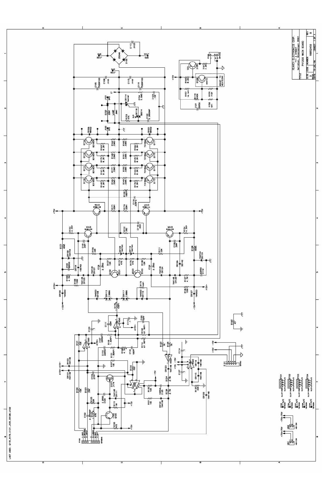 Peavey PV 1200 Schematics