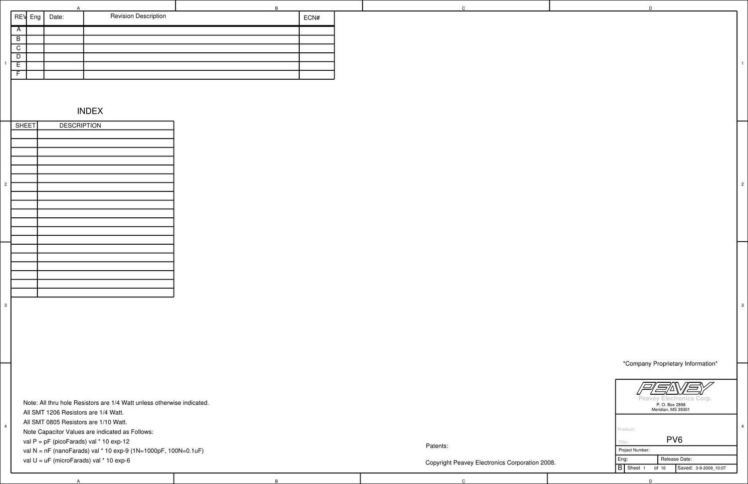 Peavey PV 6 Mixer Service Manual