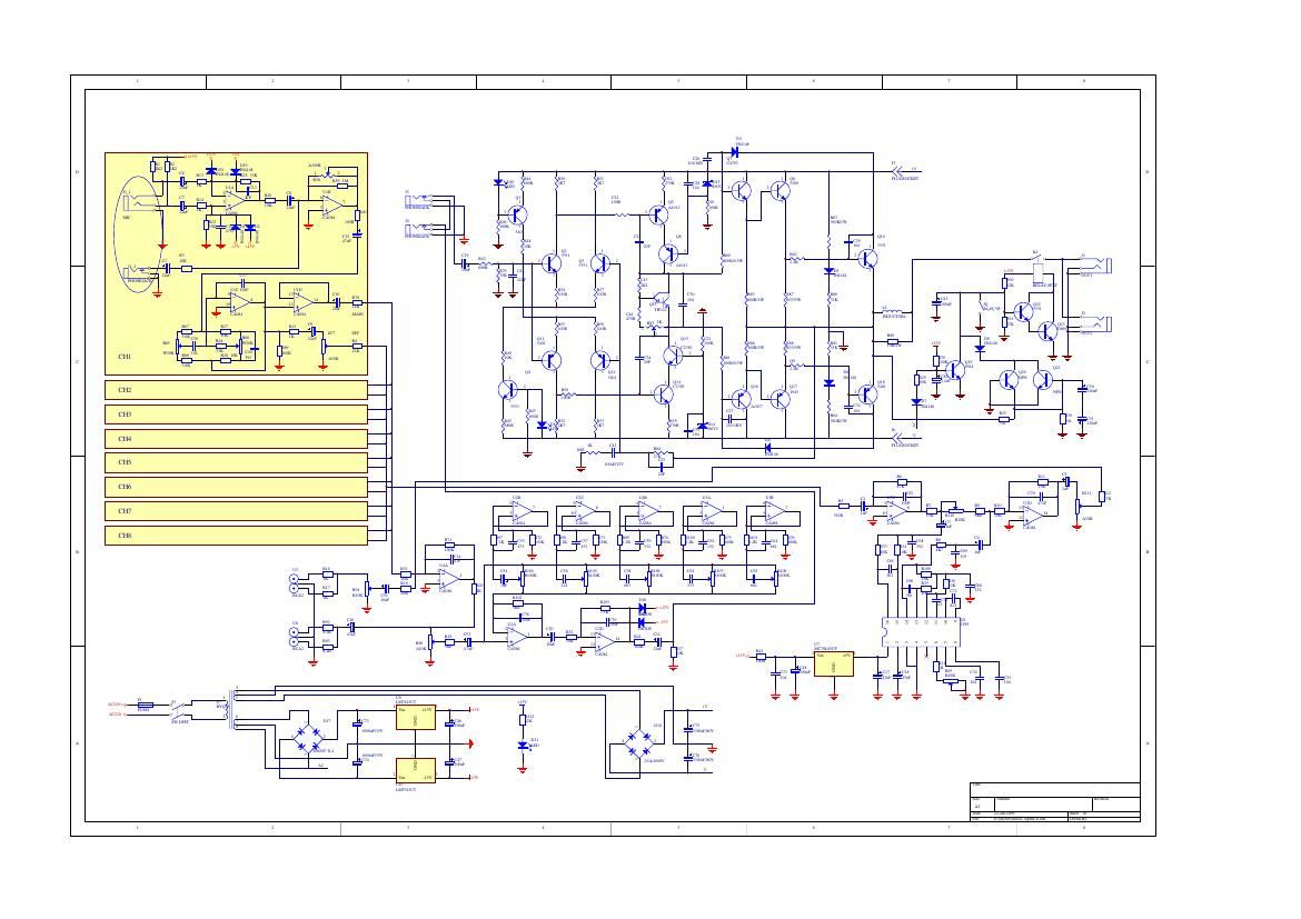 Peavey PV i8B Powered Mixer Schematic