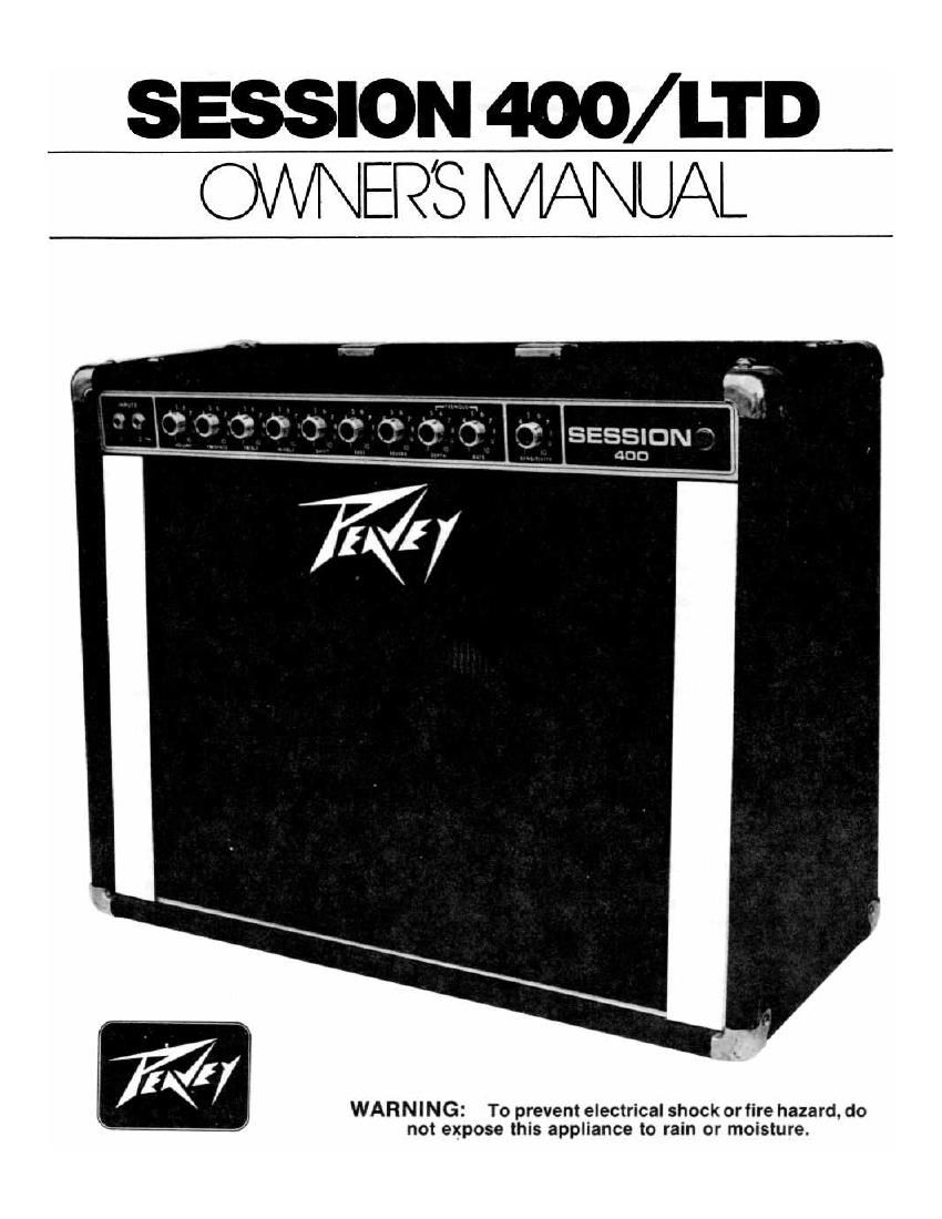 Peavey Session 400 manual schematic