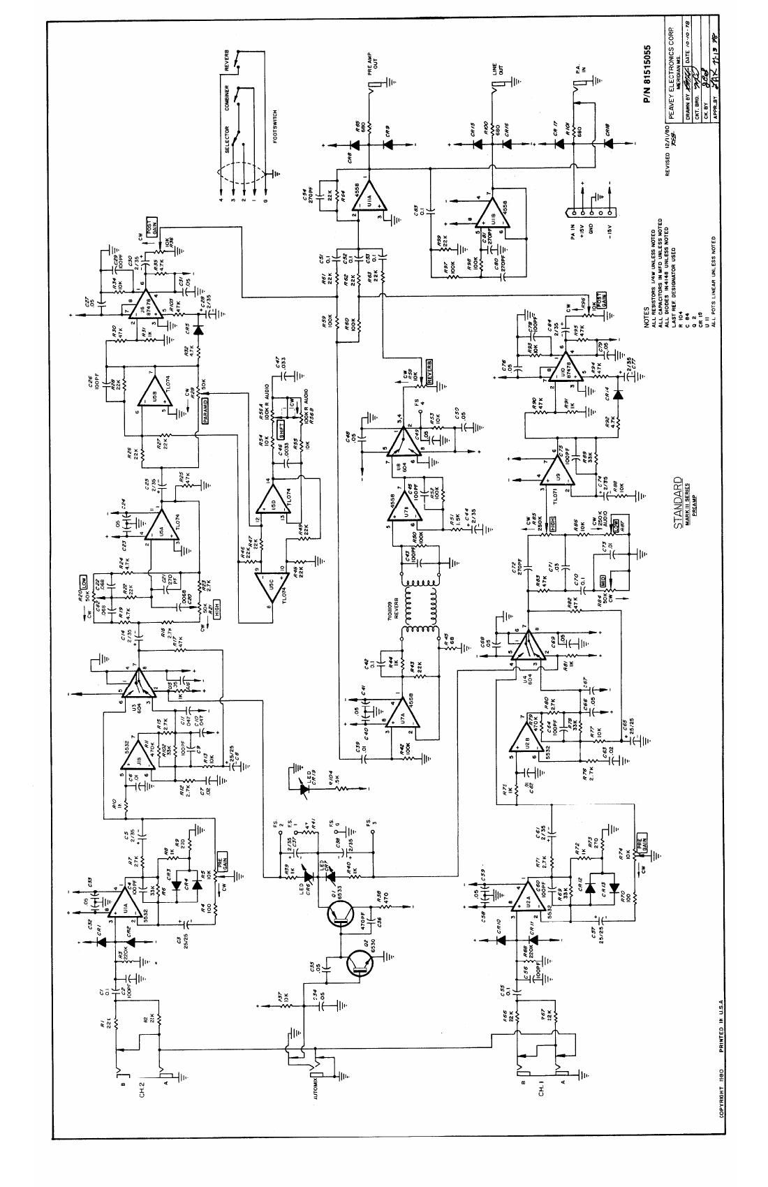 Peavey Standard MKIII Schematics