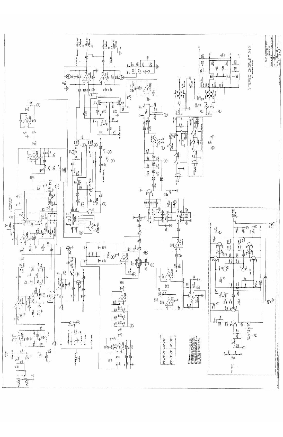 Peavey Stereo Chorus 212 1 89 Schematics