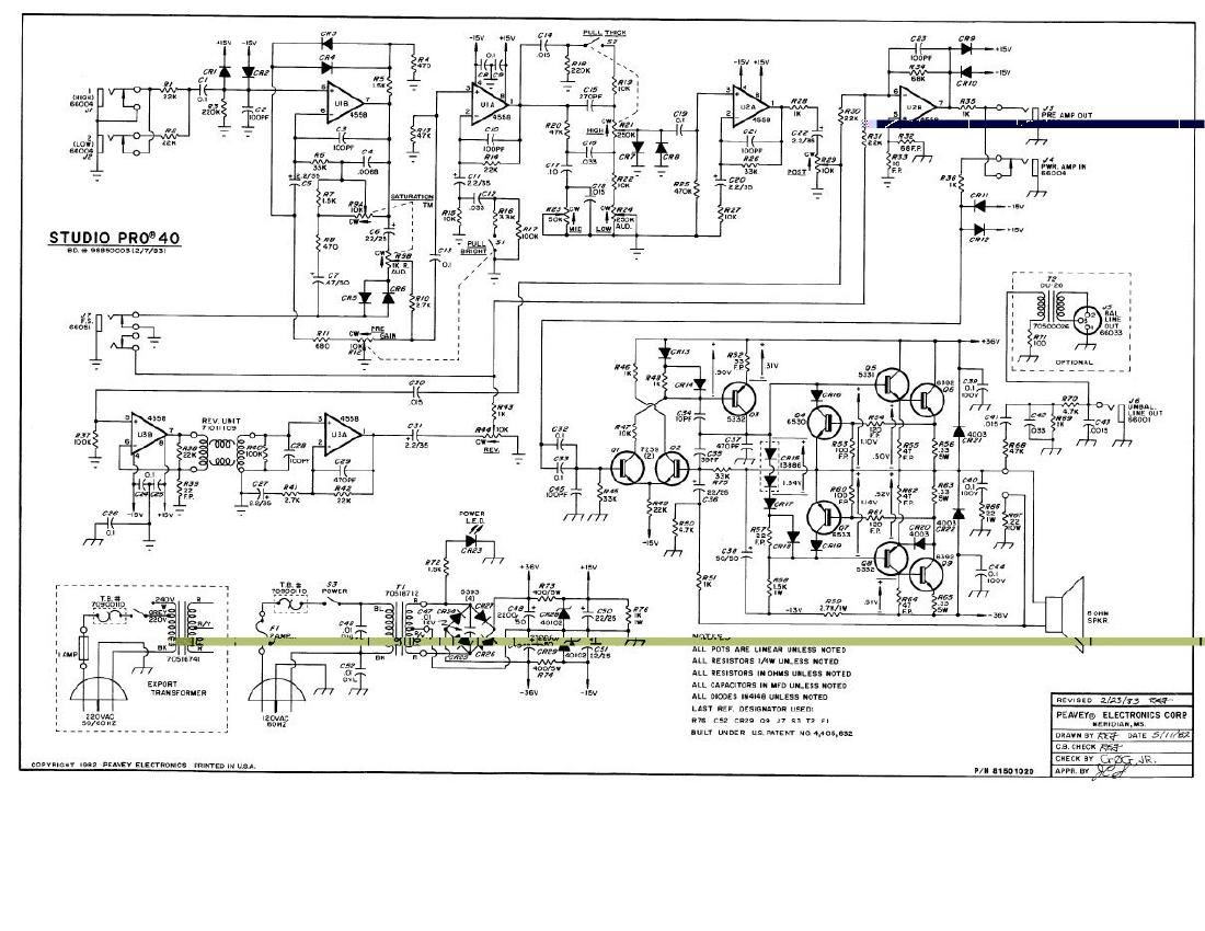 Peavey Studio Pro 40 Schematic