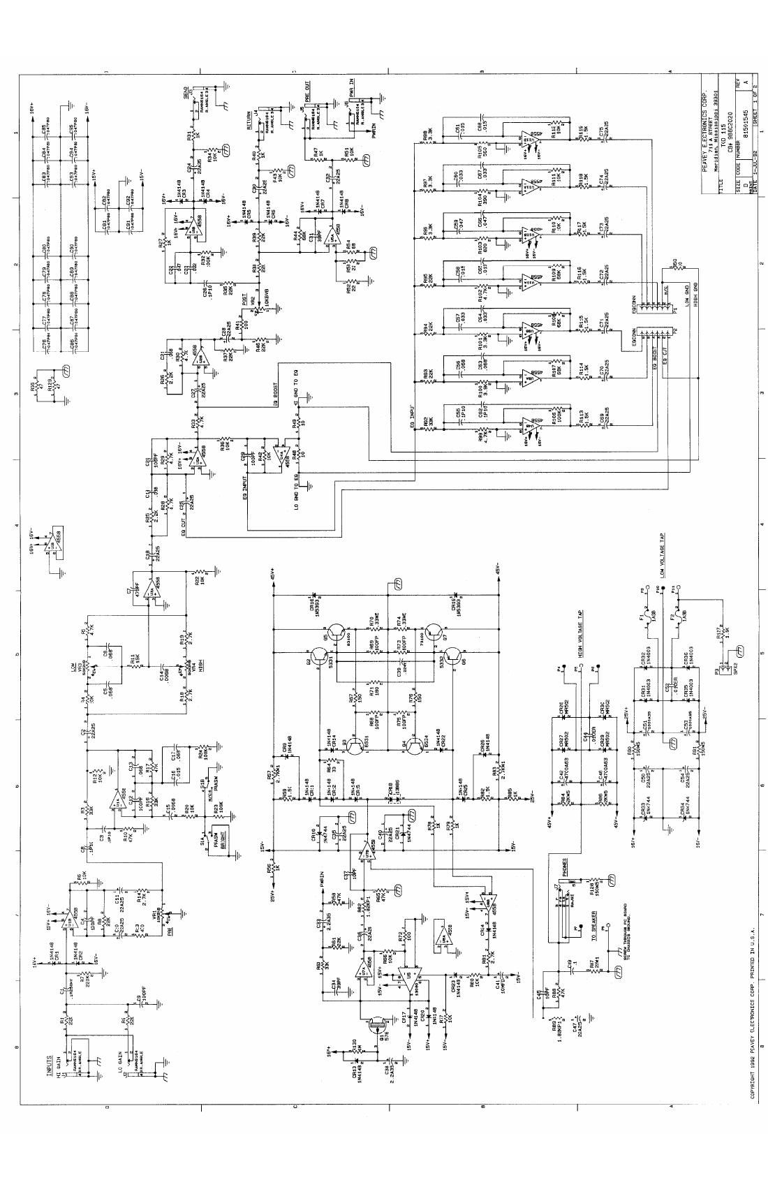 Peavey TKO 115 7 92 Schematics