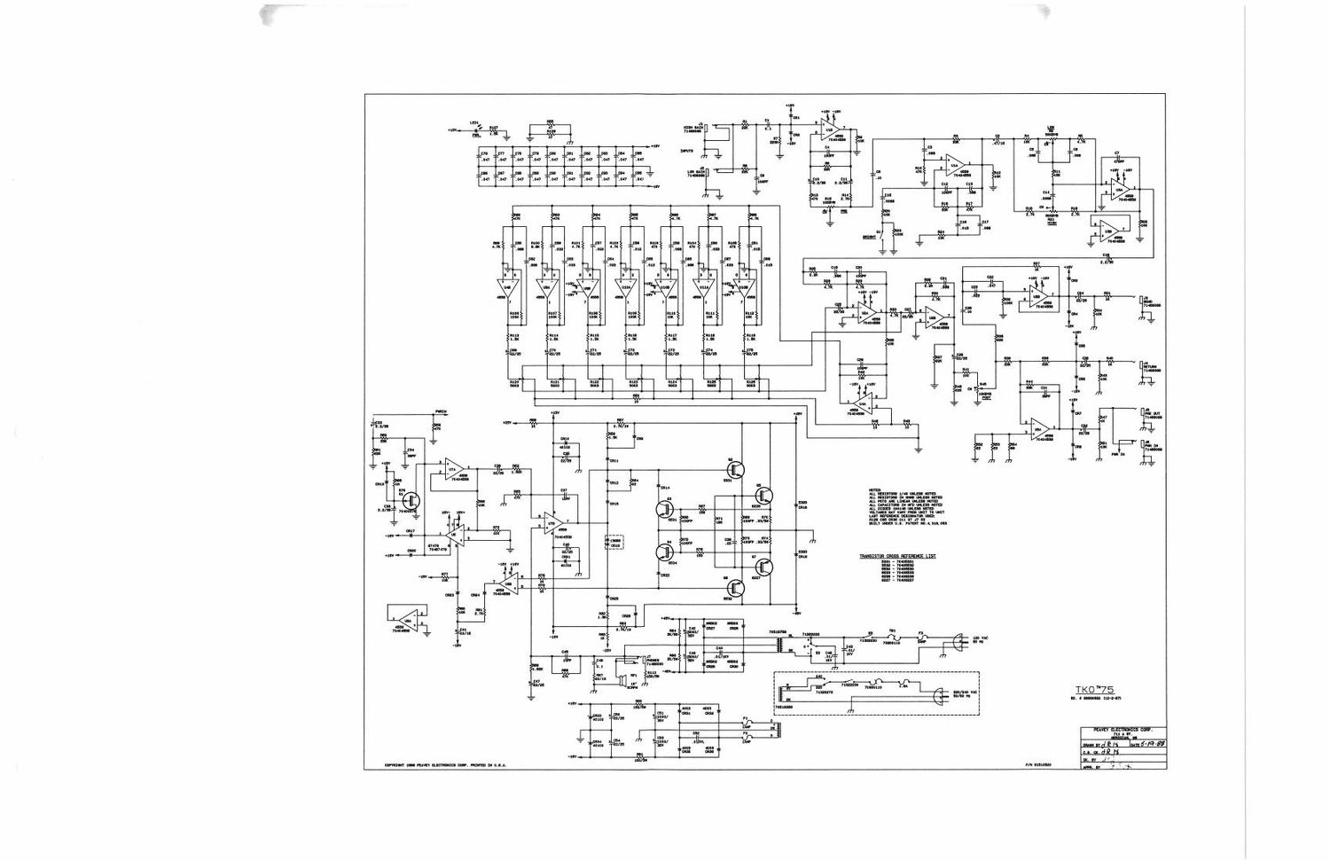 Peavey TKO 75 Schematic